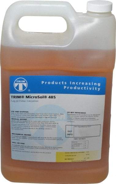 Master Fluid Solutions - Trim MicroSol 485, 1 Gal Bottle Cutting & Grinding Fluid - Semisynthetic, For Machining - Benchmark Tooling