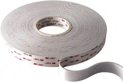 3M - 3/4" x 36 Yd Acrylic Adhesive Double Sided Tape - 45 mil Thick, White, Acrylic Foam Liner, Continuous Roll, Series 4945 - Benchmark Tooling