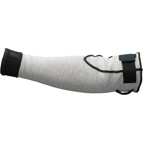 KleenGuard - Size Universal, White/Black Dyneema Cut Resistant Sleeve - 18" Long Sleeve, Cut Resistance Level 3, Elastic Opening at Both Ends - Benchmark Tooling