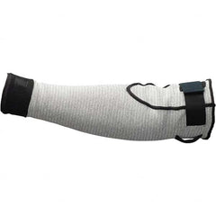 KleenGuard - Size Universal, White/Black Dyneema Cut Resistant Sleeve - 18" Long Sleeve, Cut Resistance Level 3, Elastic Opening at Both Ends - Benchmark Tooling