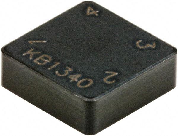 Kennametal - SNM324 S0820 Grade KB1340 PCBN Turning Insert - Uncoated, 90° Square, 3/8" Inscr Circle, 1/8" Thick, 1/16" Corner Radius - Benchmark Tooling