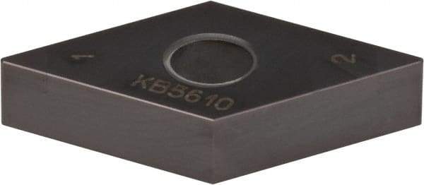 Kennametal - DNGA431 S0420MT Grade KB5630 PCBN Turning Insert - AlTiN Finish, 55° Diamond, 1/2" Inscr Circle, 3/16" Thick, 1/64" Corner Radius - Benchmark Tooling