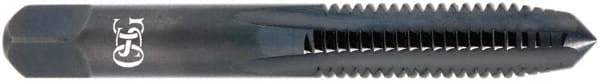 OSG - 5/16-18 UNC 4 Flute TiCN Finish High Speed Steel Straight Flute Standard Hand Tap - Bottoming, Right Hand Thread, 2-23/32" OAL, 1-1/8" Thread Length, H11 Limit, Oversize - Exact Industrial Supply