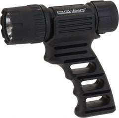 PRO-SAFE - White LED Bulb, 120 Lumens, Industrial/Tactical Flashlight - Black Plastic Body, 3 AAA Alkaline Batteries Not Included - Benchmark Tooling