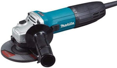 Makita - 4-1/2" Wheel Diam, 11,000 RPM, Corded Angle & Disc Grinder - 5/8-11 Spindle, 120 Volts, 6 Amps - Benchmark Tooling