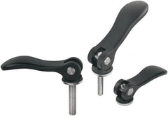 KIPP - #10-32, Aluminum Threaded Stud Adjustable Clamping Handle - 59mm OAL, 17mm High - Benchmark Tooling