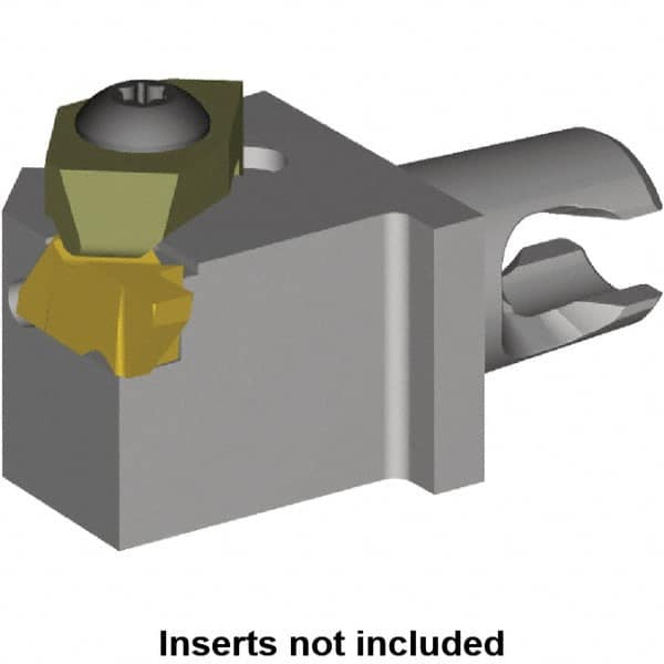 Kennametal - Left Hand Cut, Size KM16, NG2R Insert Compatiblity, Modular Turning & Profiling Cutting Unit Head - 10mm Ctr to Cutting Edge, 20mm Head Length, Series Micro Top Notch - Benchmark Tooling