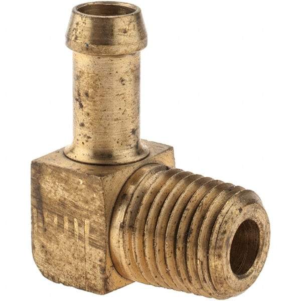 Eaton - 1/4 Barbed Thread 90° Male Elbow - Brass - Benchmark Tooling