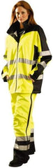 OccuNomix - Size L, Yellow, Rain Jacket - 39-43" Chest, 3 Pockets - Benchmark Tooling