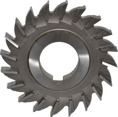 Made in USA - 3" Diam x 3/8" Width of Cut, 20 Teeth, Cobalt Side Milling Cutter - Straight Teeth, Uncoated - Benchmark Tooling