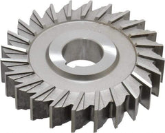 Made in USA - 4" Diam x 3/4" Width of Cut, 24 Teeth, Cobalt Side Milling Cutter - Straight Teeth, Uncoated - Benchmark Tooling