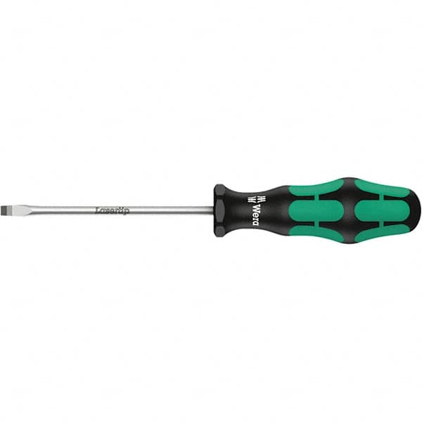 Wera - 8mm Blade Width, Slotted Screwdriver - 175mm Blade Length, Round Shank, Ergonomic Handle - Benchmark Tooling