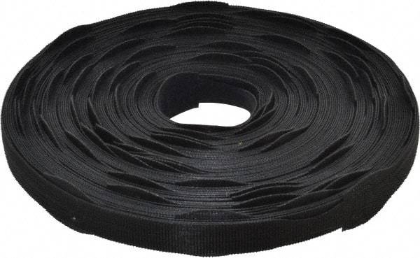 VELCRO Brand - 75 Piece 3/4" Wide x 12" Piece Length, Self Fastening Tie/Strap Hook & Loop Strap - Perforated/Pieces Roll, Black, Printable Surface - Benchmark Tooling