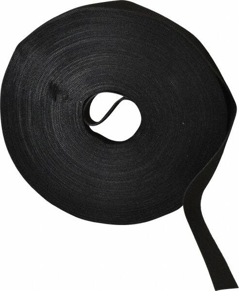 VELCRO Brand - 5/8" Wide x 25 Yd Long Self Fastening Tie/Strap Hook & Loop Roll - Continuous Roll, Black, Printable Surface - Benchmark Tooling