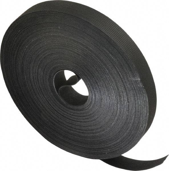 VELCRO Brand - 3/4" Wide x 25 Yd Long Self Fastening Tie/Strap Hook & Loop Roll - Continuous Roll, Black, Printable Surface - Benchmark Tooling