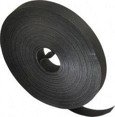 VELCRO Brand - 3/4" Wide x 25 Yd Long Self Fastening Tie/Strap Hook & Loop Roll - Continuous Roll, Black, Printable Surface - Benchmark Tooling