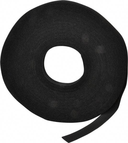 VELCRO Brand - 3/4" Wide x 25 Yd Long Self Fastening Tie/Strap Hook & Loop Roll - Continuous Roll, Black - Benchmark Tooling