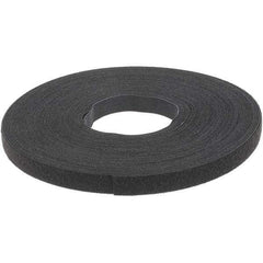 VELCRO Brand - 5/8" Wide x 25 Yd Long Self Fastening Tie/Strap Hook & Loop Roll - Continuous Roll, Black - Benchmark Tooling