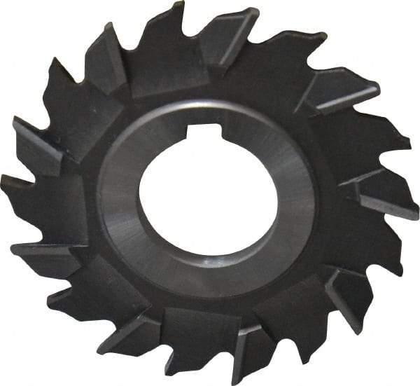 Made in USA - 3" Diam x 3/16" Width of Cut, 18 Teeth, Cobalt Side Milling Cutter - Staggered Teeth, Uncoated - Benchmark Tooling