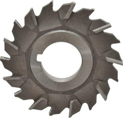 Made in USA - 3" Diam x 1/4" Width of Cut, 18 Teeth, Cobalt Side Milling Cutter - Staggered Teeth, Uncoated - Benchmark Tooling