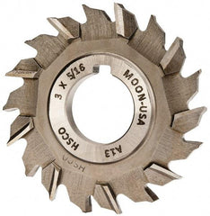 Made in USA - 3" Diam x 5/16" Width of Cut, 18 Teeth, Cobalt Side Milling Cutter - Staggered Teeth, Uncoated - Benchmark Tooling