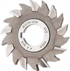 Made in USA - 4" Diam x 5/16" Width of Cut, 18 Teeth, Cobalt Side Milling Cutter - Staggered Teeth, Uncoated - Benchmark Tooling