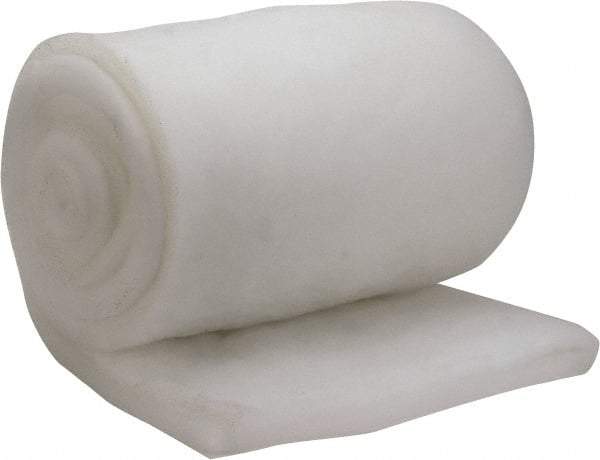 Made in USA - 15' Long x 48" Wide x 1" Thick Polyester Media Air Filter Media Roll - MERV 5, 85% Arrestance Efficiency, 500 FPM Max Air Flow, 0.14" wpg Init Resist, 1" wpg Final Resist, 30% Particle Capture Efficiency, Use with MSA - Benchmark Tooling