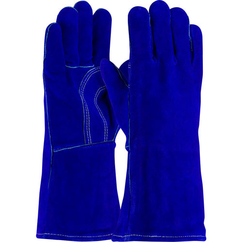 ‎73-7018 Welders / Foundry Gloves - Welding Glove - Shoulder Grade - Cotton Foam - Bl. - Sewn w/Kevlar - Exact Industrial Supply