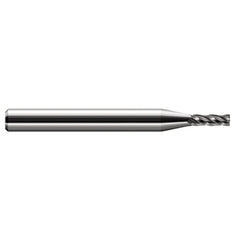 Miniature End Mills - Stub & Standard - 0.0430″ Cutter Diameter × 0.1290″ Length of Cut Carbide Square End Mill, 4 Flutes - Exact Industrial Supply