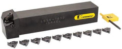 Kennametal - External Thread, Right Hand Cut, 1" Shank Width x 1" Shank Height Indexable Threading Toolholder - 6" OAL, LT 16ER Insert Compatibility, LSSR163D Toolholder, Series LT Threading - Benchmark Tooling