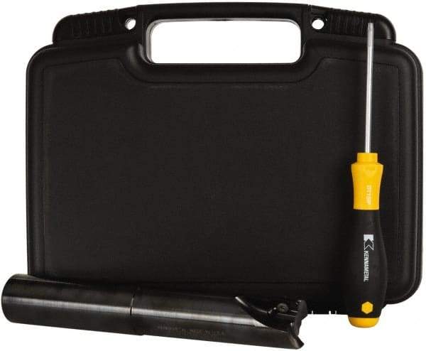Kennametal - 1-1/4" Cut Diam, 18mm Max Depth of Cut, 1-1/4" Shank Diam, 8" OAL, Indexable Square Shoulder End Mill - EC18.., EP18.. Inserts, Cylindrical Shank, 0° Lead Angle - Benchmark Tooling