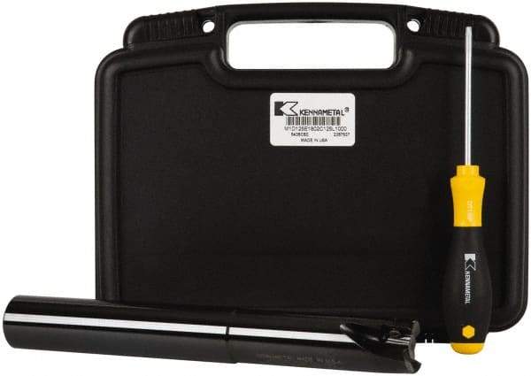 Kennametal - 1-1/4" Cut Diam, 0.71" Max Depth of Cut, 1-1/4" Shank Diam, 10" OAL, Indexable Square Shoulder End Mill - EC18.., EP18.. Inserts, Cylindrical Shank, 0° Lead Angle - Benchmark Tooling