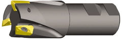 Kennametal - 0.97" Cut Diam, 0.71" Max Depth of Cut, 1" Shank Diam, 4.03" OAL, Indexable Square Shoulder End Mill - EC18.., EP18.. Inserts, Weldon Shank, 0° Lead Angle, Through Coolant - Benchmark Tooling