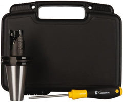 Kennametal - 1-1/4" Cut Diam, 0.71" Max Depth of Cut, 5.562" OAL, Indexable Square Shoulder End Mill - EC18.., EP18.. Inserts, CAT 40 Taper Shank, 0° Lead Angle, Through Coolant - Benchmark Tooling
