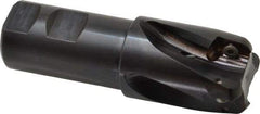 Kennametal - 1-1/2" Cut Diam, 0.64" Max Depth of Cut, 1-1/4" Shank Diam, 4.468" OAL, Indexable Square Shoulder End Mill - EC18.., EP18.. Inserts, Weldon Shank, 0° Lead Angle - Benchmark Tooling
