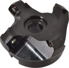 Kennametal - 62.99mm Cut Diam, 1" Arbor Hole, 6.6mm Max Depth of Cut, 45° Indexable Chamfer & Angle Face Mill - 4 Inserts, SEKT 1404... Insert, Right Hand Cut, 4 Flutes, Series KSSM - Benchmark Tooling