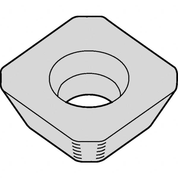 Kennametal - SEHW43 Grade K68 Carbide Milling Insert - Uncoated, 0.188" Thick, 1/2" Inscribed Circle, 1mm Corner Radius - Benchmark Tooling