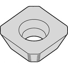 Kennametal - SEHW43 Grade K68 Carbide Milling Insert - Uncoated, 0.188" Thick, 1/2" Inscribed Circle, 1mm Corner Radius - Benchmark Tooling