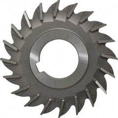 Made in USA - 3" Diam x 1/4" Width of Cut, 20 Teeth, High Speed Steel Side Milling Cutter - Straight Teeth, Uncoated - Benchmark Tooling