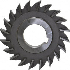 Made in USA - 3" Diam x 5/16" Width of Cut, 20 Teeth, High Speed Steel Side Milling Cutter - Straight Teeth, Uncoated - Benchmark Tooling