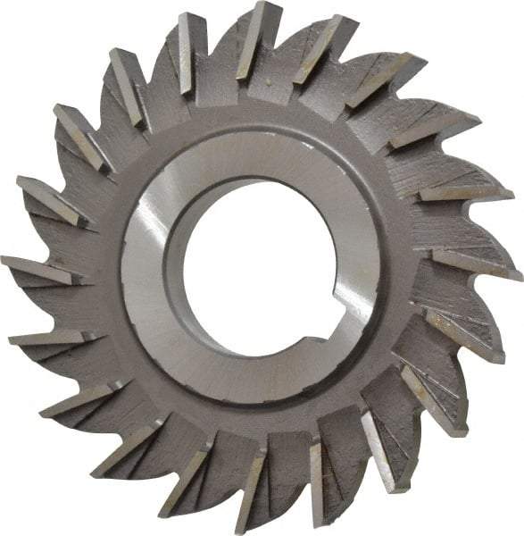 Made in USA - 3" Diam x 11/32" Width of Cut, 20 Teeth, High Speed Steel Side Milling Cutter - Straight Teeth, Uncoated - Benchmark Tooling