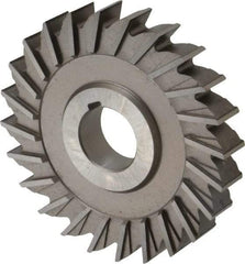 Made in USA - 4" Diam x 5/8" Width of Cut, 24 Teeth, High Speed Steel Side Milling Cutter - Straight Teeth, Uncoated - Benchmark Tooling