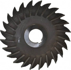 Made in USA - 5" Diam x 1/4" Width of Cut, 24 Teeth, High Speed Steel Side Milling Cutter - Straight Teeth, Uncoated - Benchmark Tooling