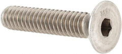 Value Collection - 1/4-20 UNC Hex Socket Drive, 82° Flat Screw - Grade 316 Stainless Steel, 1-1/4" OAL - Benchmark Tooling