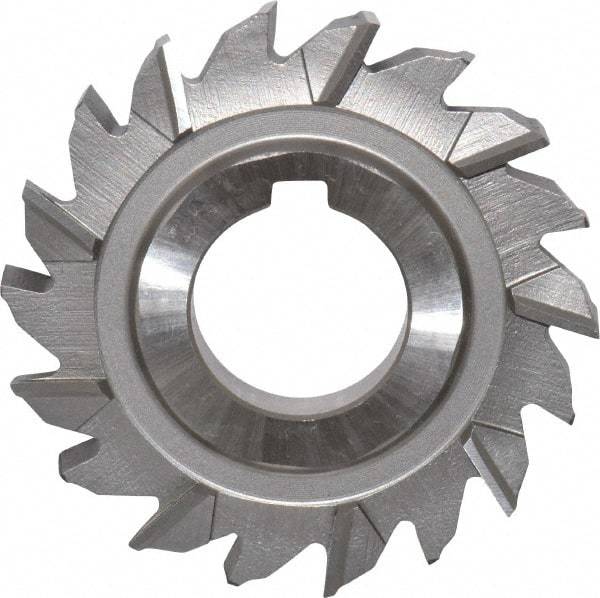 Made in USA - 2-3/4" Diam x 3/8" Width of Cut, 18 Teeth, High Speed Steel Side Milling Cutter - Staggered Teeth, Uncoated - Benchmark Tooling