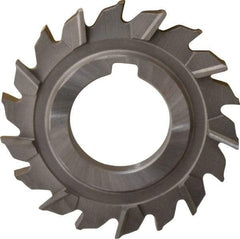 Made in USA - 3" Diam x 5/16" Width of Cut, 18 Teeth, High Speed Steel Side Milling Cutter - Staggered Teeth, Uncoated - Benchmark Tooling