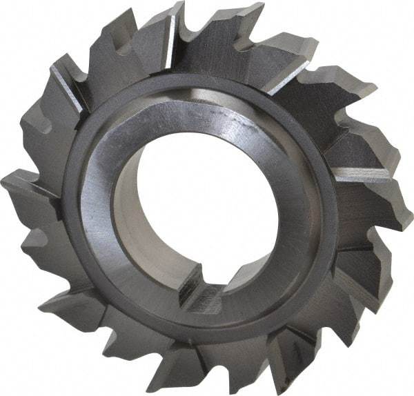 Made in USA - 3" Diam x 5/8" Width of Cut, 18 Teeth, High Speed Steel Side Milling Cutter - Staggered Teeth, Uncoated - Benchmark Tooling