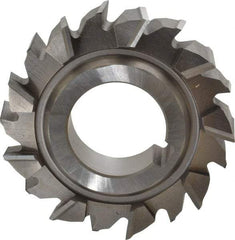 Made in USA - 3" Diam x 3/4" Width of Cut, 18 Teeth, High Speed Steel Side Milling Cutter - Staggered Teeth, Uncoated - Benchmark Tooling