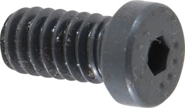 Made in USA - 1/4-20 UNC Hex Socket Drive, Low Socket Cap Screw - Grade 4037 Alloy Steel, Black Oxide Finish, Fully Threaded, 1/2" Length Under Head - Benchmark Tooling