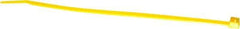 Made in USA - 7.562" Long Yellow Nylon Standard Cable Tie - 50 Lb Tensile Strength, 1.32mm Thick, 2" Max Bundle Diam - Benchmark Tooling
